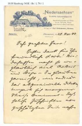 Brief an [Otto Ernst]