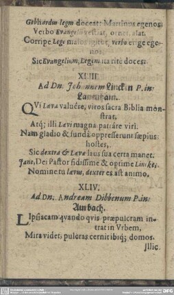 XLIII. Ad Dn. Johannem Lincken