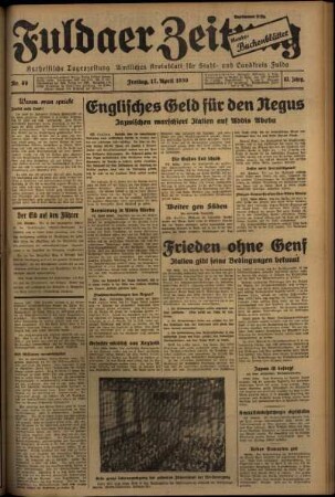 Ausgabe vom Freitag, den 17. April 1936.