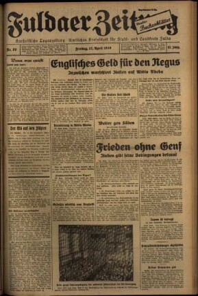 Ausgabe vom Freitag, den 17. April 1936.