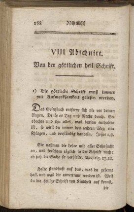 VIII. Abschnitt. Von der göttlichen heil. Schrift