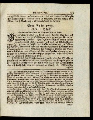 Vom Jahr 1739.