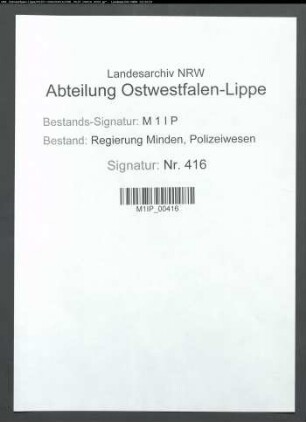 Verbot von Zeitungen und Druckschriften, Band 1