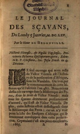 Journal des sçavans. 1665 (1669)
