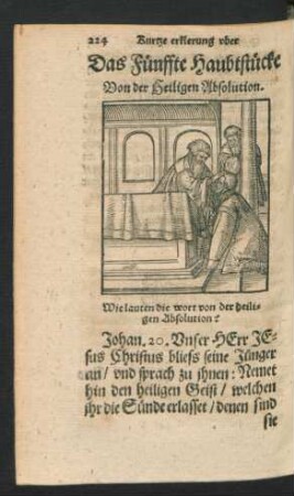 Das Fünffte Hauptstücke Von der Heiligen Absolution.