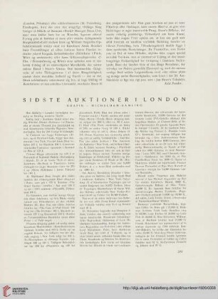 3: Sidste Auktioner i London : Grafik - Michelham-Samling