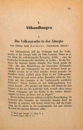 89-146 Die Volkssprache in der Liturgie