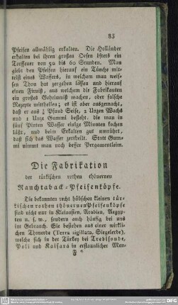 Die Fabrikation der türkischen rothen thönernen Rauchtaback-Pfeifenköpfe