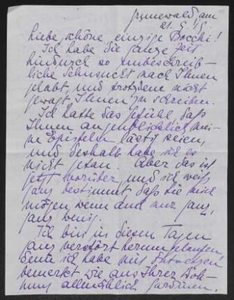 Brief von Alice Bernoulli an Margarete Hauptmann