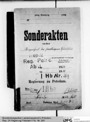 Verzeichnis der staatseigenen Grundstücke
