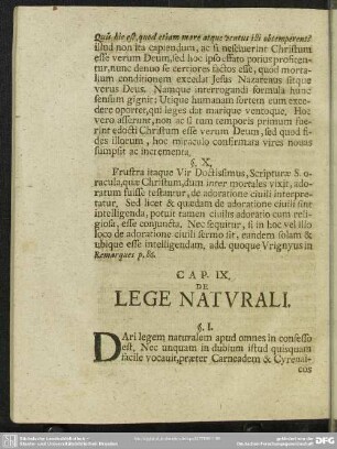 Cap. IX. De Lege Naturali