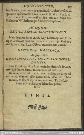 Historia Hassiaca Continuatio Lineae Rheinfeldensis