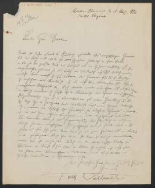 Brief an Ludwig Strecker an B. Schott's Söhne : 12.03.1926
