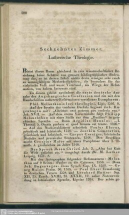 XVI. Zimmer - Lutherische Theologie