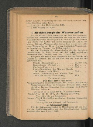 a) Reichswasserstraßen