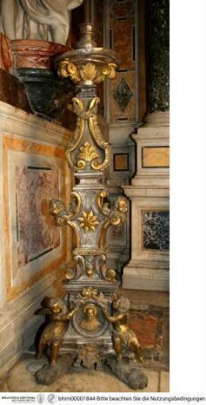 Kandelaber mit Bild des heiligen Filippo Neri