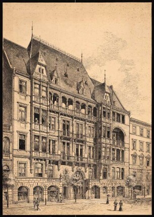 Atelier- und Wohngebäude Leonard Simion, Berlin: Perspektivische Ansicht
