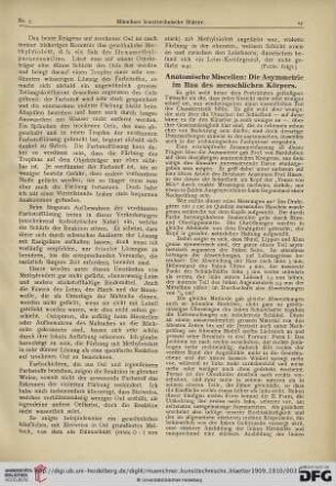 6: Anatomische Miscellen : die Asymmetrie im Bau des menschlichen Körpers