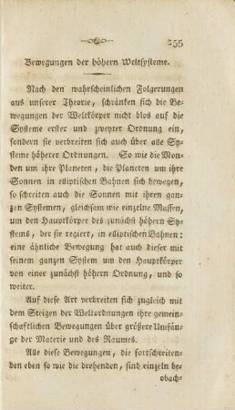 Bewegungen der höhern Weltsysteme