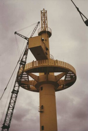 Aufbau der Radarstation "Wurster Arm"/Unterweser