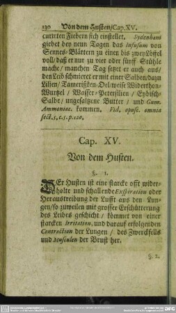 Cap. XV. Von dem Husten