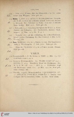 Varia (Nr. 710 - 712)
