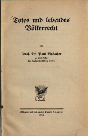 Totes und lebendes Völkerrecht