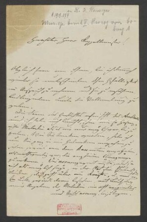 Brief an Carl Gottlieb Reißiger : 23.04.1842