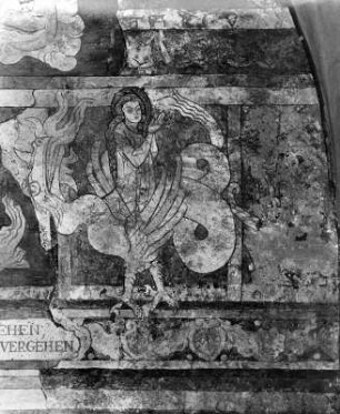 Apokalypse : Apokalypse. Wandmalerei (1301/1400). Detail. Weiz, Taborkirche heiliger Thomas von Canterbury, Nordwand
