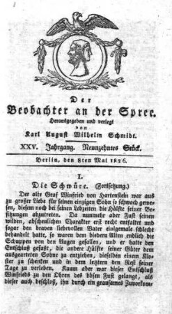 19. Stueck, 8. Mai 1826