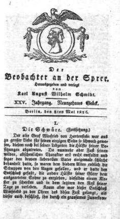 19. Stueck, 8. Mai 1826