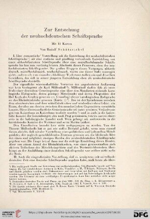 78: Zur Entstehung der neuhochdeutschen Schriftsprache