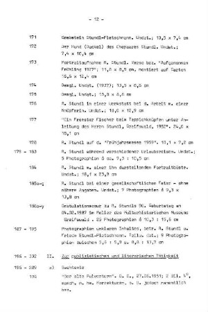 II. Zur publizistischen und literarischen Tätigkeit