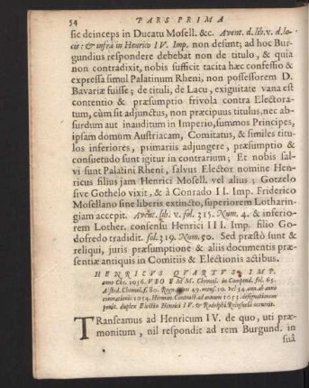 Henricus Quartus, Imp.
