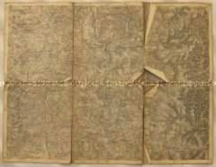 Topographische Karte der Gegend nordwestlich von Phalsbourg in Lothringen zwischen Rieding, Finstingen, Lauterfingen, Nellingen und Keskastel