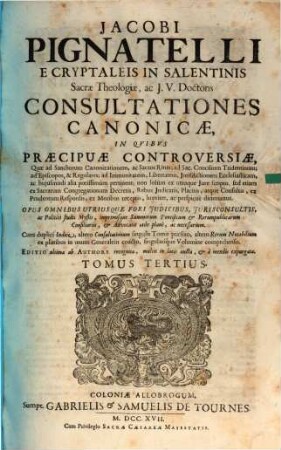 Consultationes Canonicae, 3