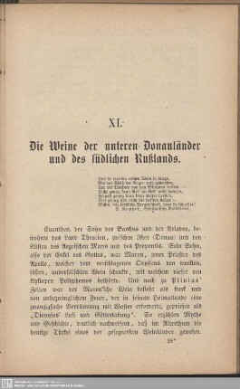 XI. Die Weine der unteren Donauländer und des südlichen Rußlands