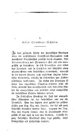 Ueber Simultan-Schulen