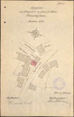 Errichtung und Betrieb der Zigarrenfabrik des Heinrich Liedel in Oberschopfheim