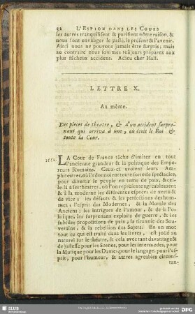 Lettre X. Au même