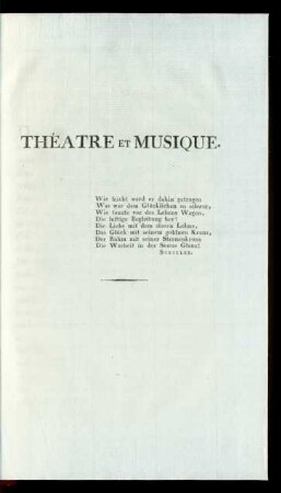 Théatre Et Musique.
