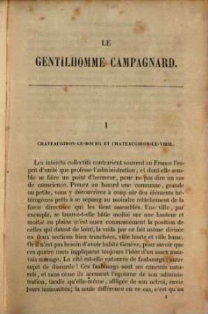 Oeuvres complètes de Charles de Bernard, [9,1]. Le gentilhomme Campagnard ; 1
