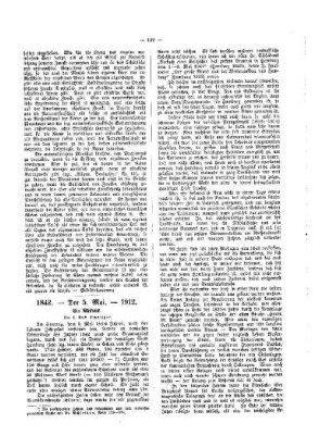 1842 - Der 5. Mai - 1912 : ein Rückblick