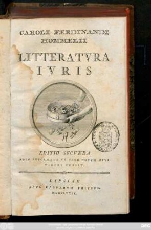 Caroli Ferdinandi Hommelii Litteratura Ivris