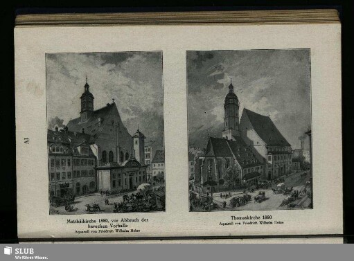 Matthäikirche 1880, vor Abbruch der barocken Vorhalle