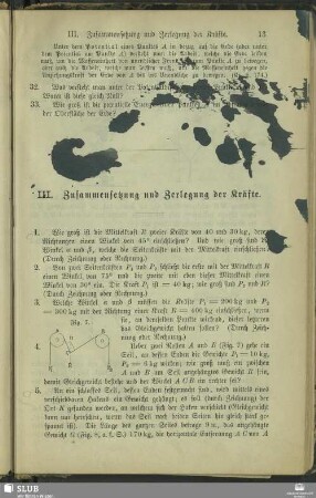 III. Zusammensetzung und Zerlegung der Kräfte