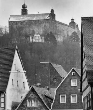 Kulmbach. Blick zur Festung Plassenburg