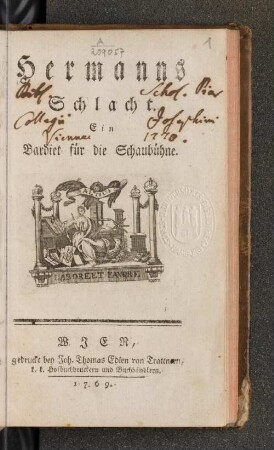 Hermanns Schlacht. Ein Bardiet für die Schaubühne