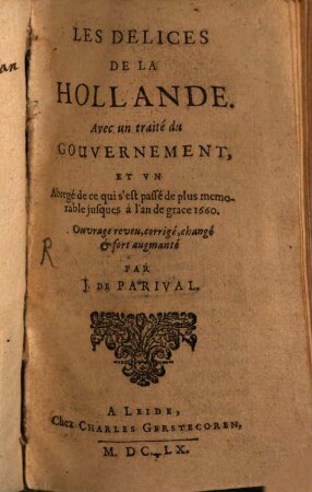 Les Delicies de l'Hollande