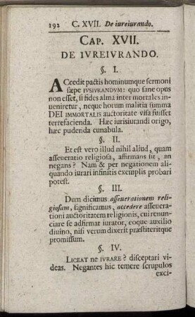 Cap. XVII. De Iureiurando.